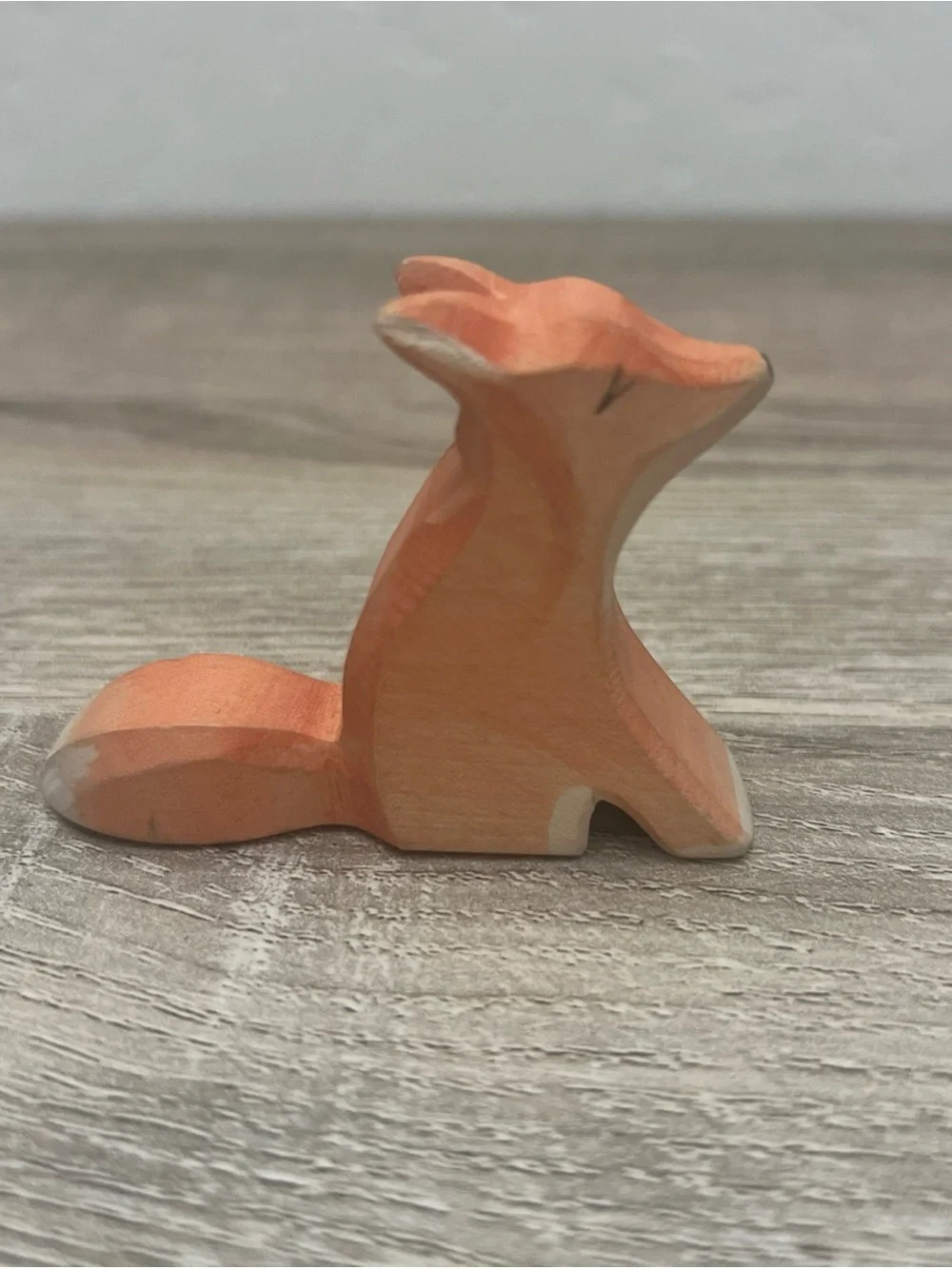 Set of 5 German Ostheimer Wooden Toy Woodland Animals Skunk Raccoon Deer Fox Cat